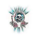 Even though I walk through the valley of the shadow of death, I will fear no evil, for you are with me; your rod and you tattoo design idea