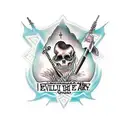 Even though I walk through the valley of the shadow of death, I will fear no evil, for you are with me; your rod and you tattoo design idea