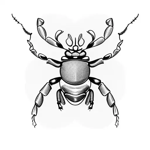 stag beetle tattoo design idea