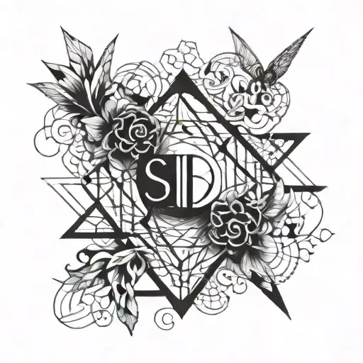 Script trio sibling tattoo tattoo design idea