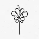 Four leaf clover and evergreen tree tattoo design idea