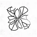 Four leaf clover and evergreen tree tattoo design idea