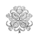 Four leaf clover and evergreen tree tattoo design idea