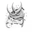 the letter B and the number 6 tattoo design idea