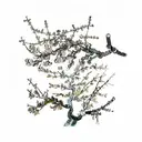 almond blossoms branch van gogh tattoo design idea