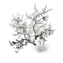 almond blossoms from vang gogh tattoo design idea