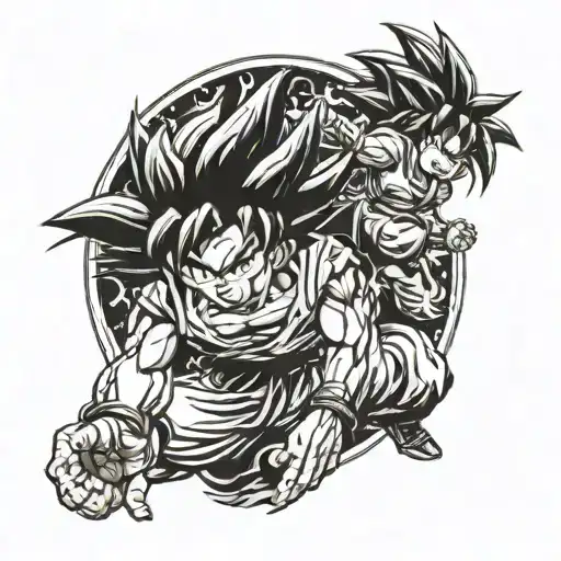 first born son goku tattoo design idea