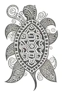 Turtle polynesian   tattoo design idea