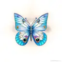butterflies with name tattoo design idea