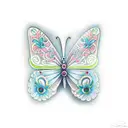 butterflies with name tattoo design idea