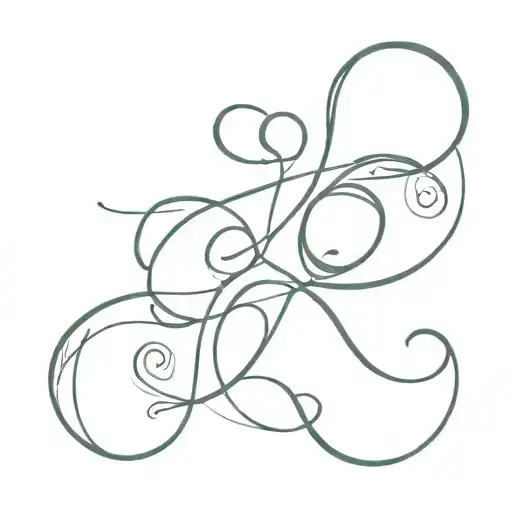 cursive G tattoo design idea