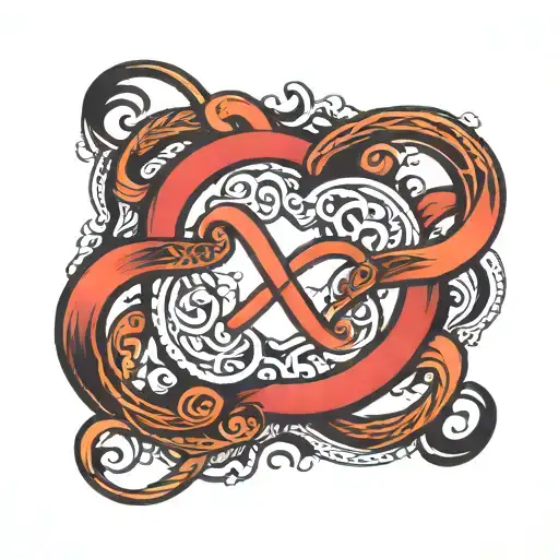 simple heart infinity sign L tattoo design idea