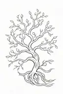 Tree of life intertwined with poison tree tattoo design idea