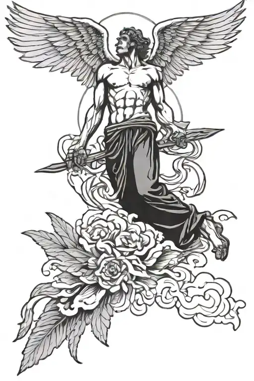 fall of icarus tattoo design idea