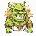 shrek tattoo design idea