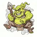 shrek tattoo design idea