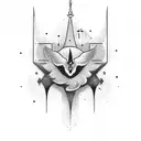 blessed text tattoo design idea