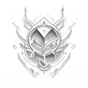 blessed text tattoo design idea