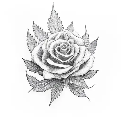woman,nyc,marijuana tattoo design idea