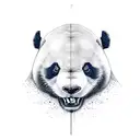 panda bear pride flag tattoo design idea