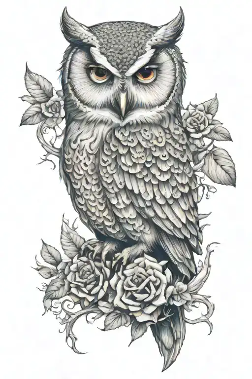 Lillith with Owl tattoo design idea