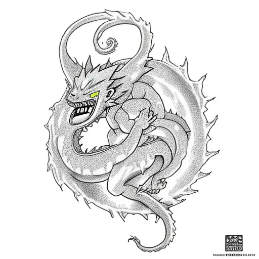 Might Guy from Naruto Performing night guy with dragon tattoo design idea