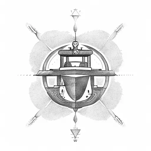 SHIP'S RUDDER tattoo design idea