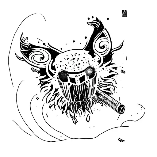 Hotline miami tattoo design idea