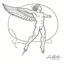 icarus falling tattoo design idea