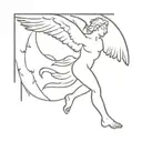 icarus falling tattoo design idea