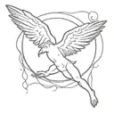 icarus falling tattoo design idea