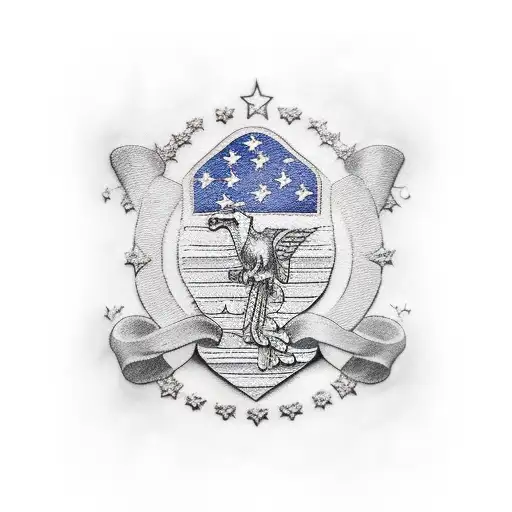 American and Italian Flag tattoo design idea