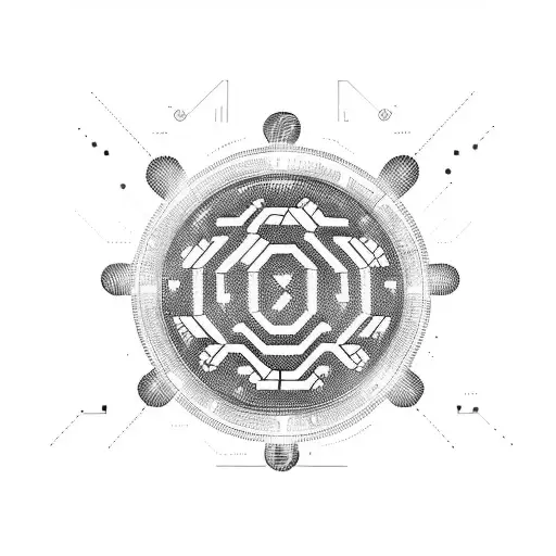 A circuit with binary code tattoo design idea