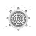 A circuit with binary code tattoo design idea