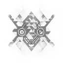 A circuit with binary code tattoo design idea