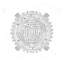 A circuit with binary code tattoo design idea