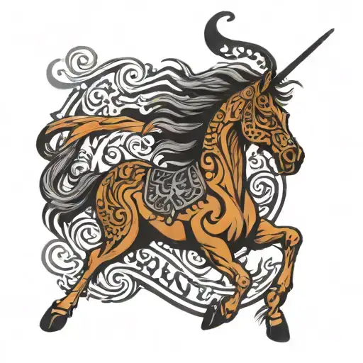 the word mustang,  date 8.15.09 underneath  tattoo design idea