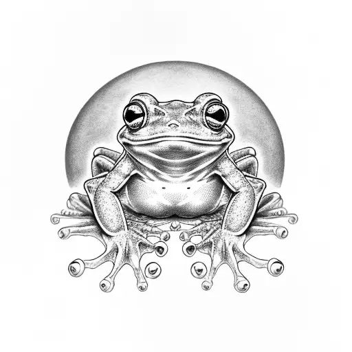 ninja frog tattoo design idea