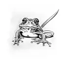 ninja frog tattoo design idea