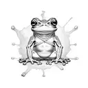 ninja frog tattoo design idea