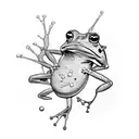 ninja frog tattoo design idea