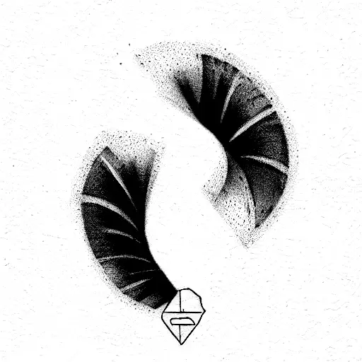 small tattoo starts as DNA, then it starts to change to Ukrainian vyshyvanka and falls into pieces tattoo design idea