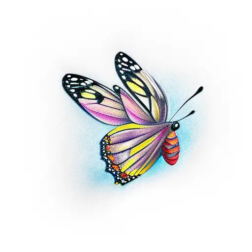 butterfly from tarzan tattoo design idea