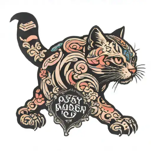 text: Pussy Blacks Owned tattoo design idea