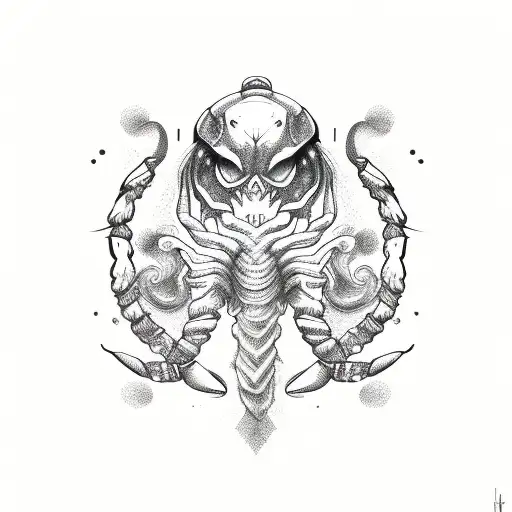 scorpio hourglass tattoo design idea