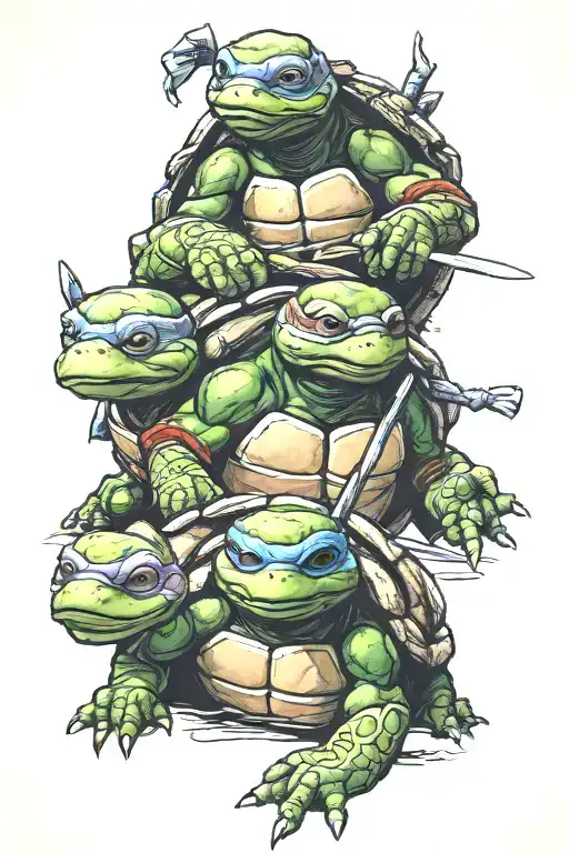 TMNT Turtles tattoo design idea