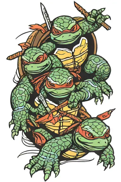 TMNT Turtles tattoo design idea