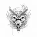 martillo thor tattoo design idea