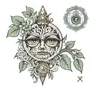 glaucoma god family tree tattoo design idea