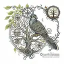 glaucoma god family tree tattoo design idea